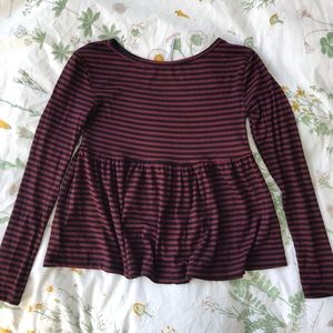 Urban Outfitters Striped Babydoll Top